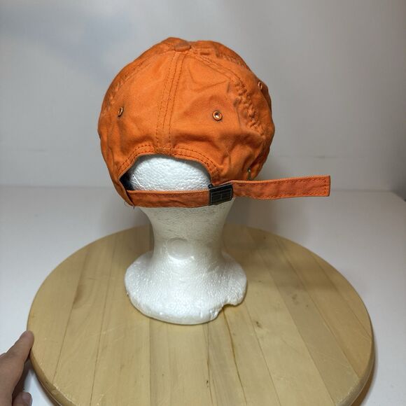 Tommy Hilfiger Hat H Logo Embroidered Strapback Adjustable Orange Cap - Picture 3 of 6